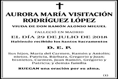Aurora María Visitación Rodríguez López